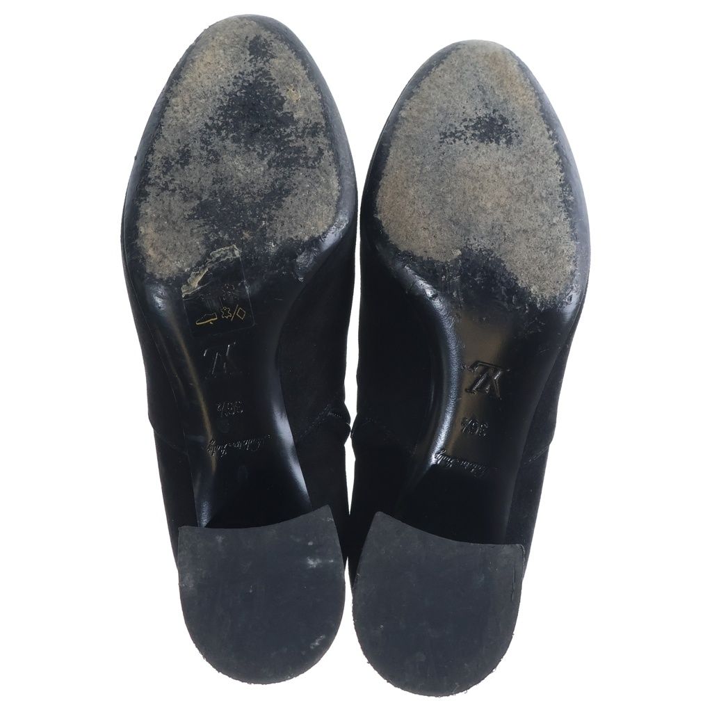 Louis Vuitton LV Circle Bliss Line Suede Leather Side Zip Ankle Boots Black — view 5
