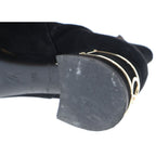 Louis Vuitton LV Circle Bliss Line Suede Leather Side Zip Ankle Boots Black — view 6