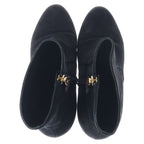 Louis Vuitton LV Circle Bliss Line Suede Leather Side Zip Ankle Boots Black — view 4