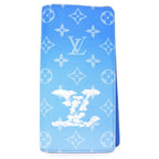 Louis Vuitton Monogram Clouds Portefeuille Brazza Wallet Blue