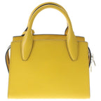 Prada Saffiano 2-Way Shoulder Bag Yellow Leather Silver — view 2