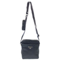 Prada Re-Nylon Mini Shoulder Bag Black Nylon Silver