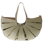 Bottega Veneta the Shell Nylon Leather Large Tote Beige
