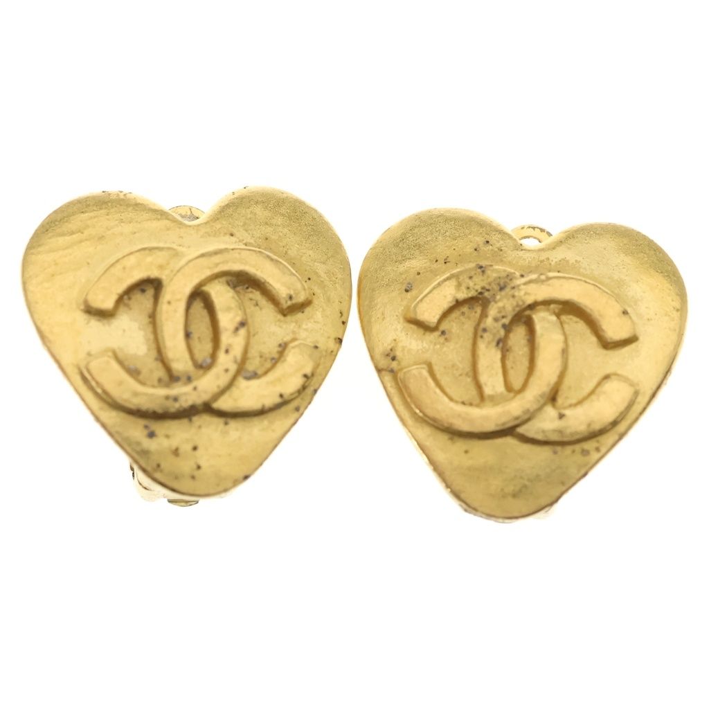 Chanel Earrings CC Logo Gold