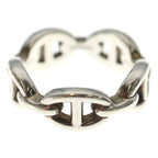 Hermes Enchainee PM Chaine D'ancre Ring Silver