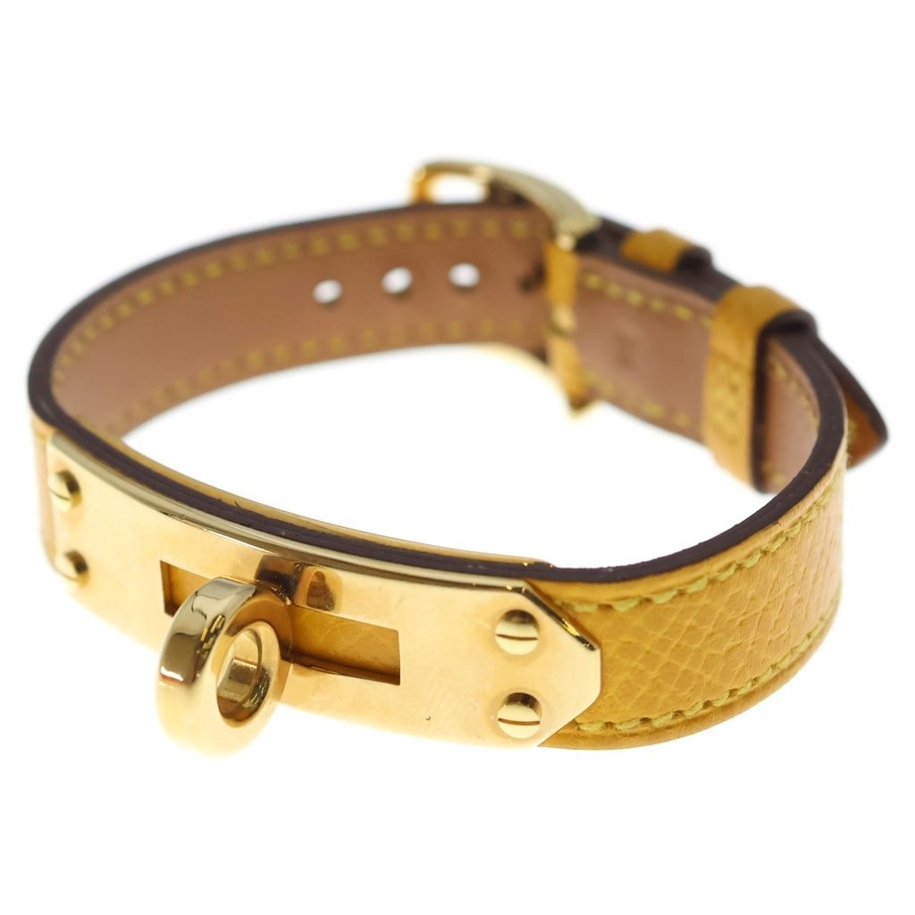 Hermes Kelly Double Tour Leather Belt Yellow Gold