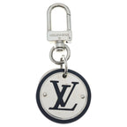 Louis Vuitton Porte Cles LV Circle Bag Charm Key Holder Key Ring Black Silver