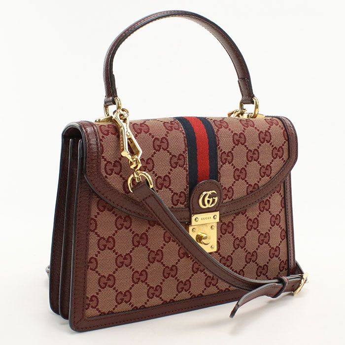 Gucci Midi Amtop Handle Bag Ophidia Handbag GG Canvas