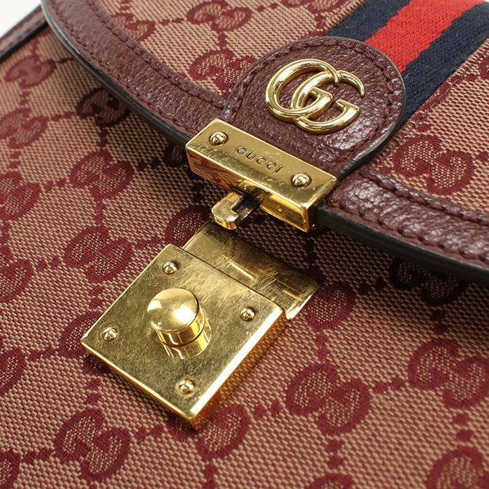 Gucci Midi Amtop Handle Bag Ophidia Handbag GG Canvas — view 5
