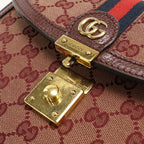 Gucci Midi Amtop Handle Bag Ophidia Handbag GG Canvas — view 5