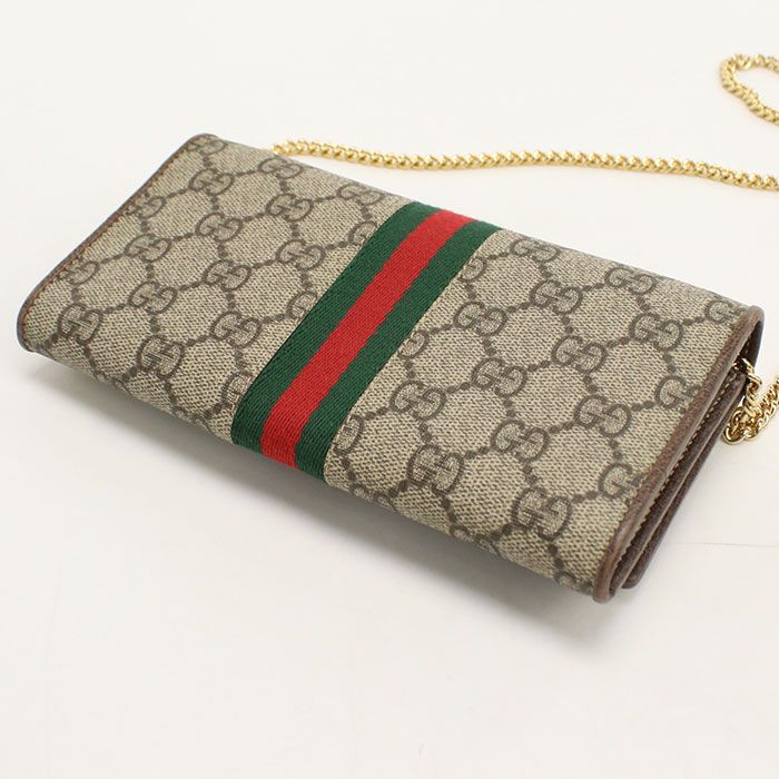 Gucci Ophidia Chain Wallet GG Supreme Leather — view 2