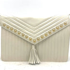 Saint Laurent Shoulder Bag Tassel Satchel Studs
