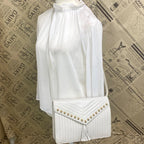 Saint Laurent Shoulder Bag Tassel Satchel Studs — view 3