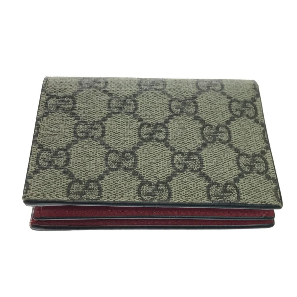 Gucci Bifold Wallet GG Supreme Cherry Mini 2 Stones Brown — view 4