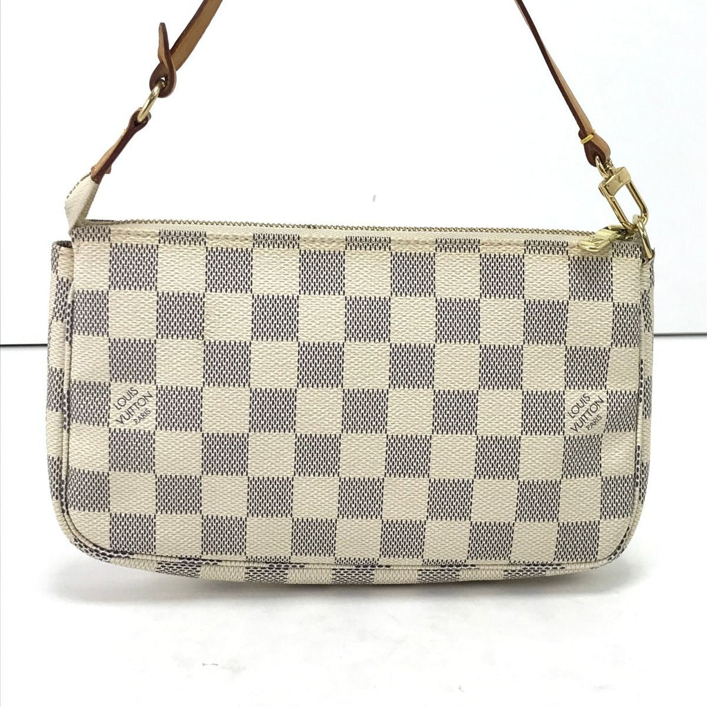 Louis Vuitton Handbag Damier Azur Pochette White — view 2