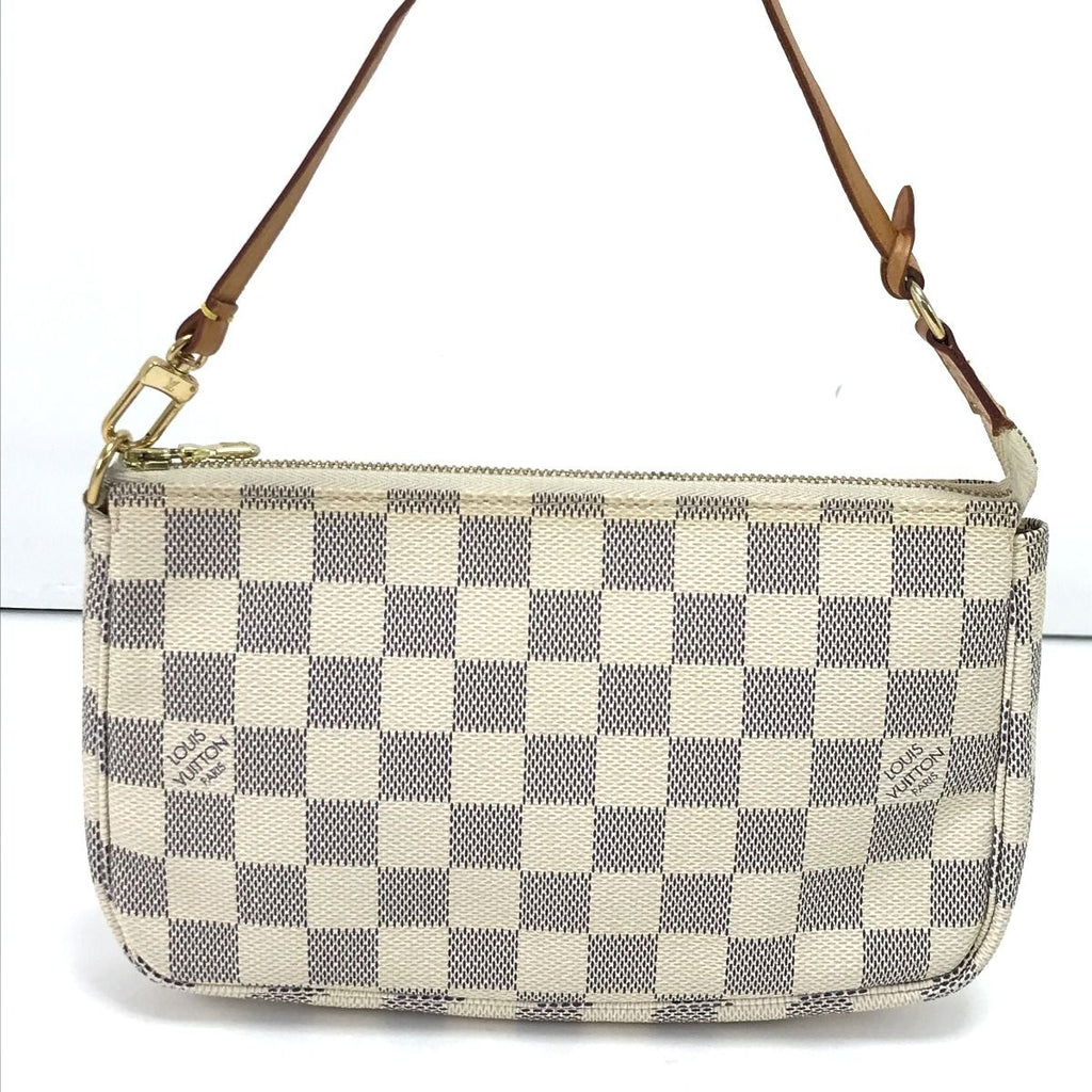 Louis Vuitton Handbag Damier Azur Pochette White — view 3