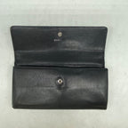 Chanel Wallet Bifold Leather Black CC Logo Camellia Card Billfold — view 4