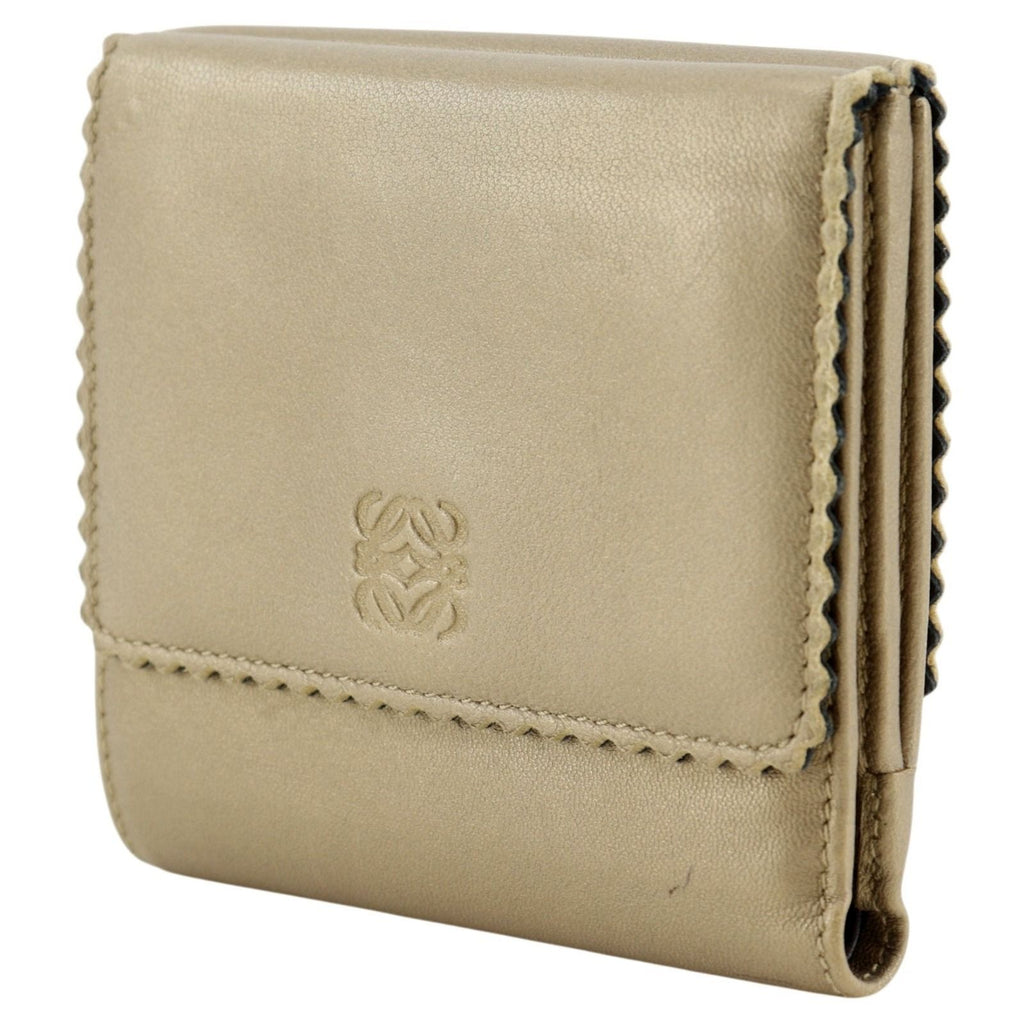 Loewe Anagram Leather Gold Bifold Wallet — view 2