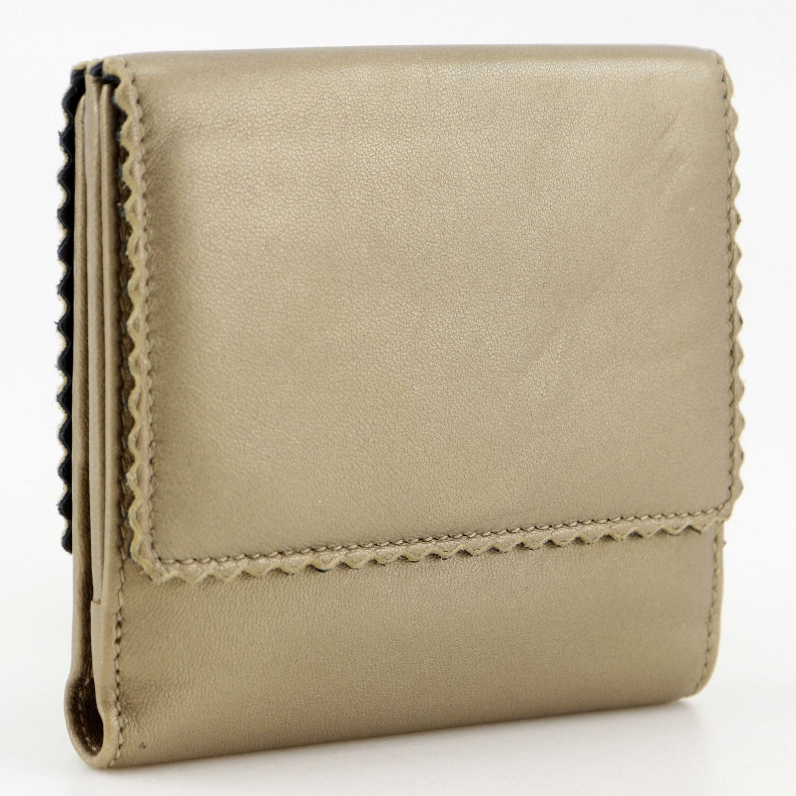 Loewe Anagram Leather Gold Bifold Wallet — view 3