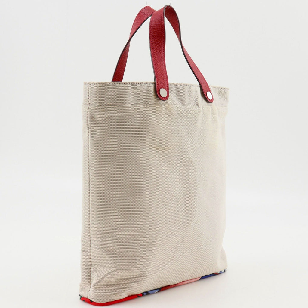 Hermes Petite Ash Tote Toile Ash Silk Beige Handbag — view 3