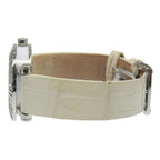 Tiffany & Co Atlas Stainless Steel Leather Silver Kuo Analog Display White Dial — view 4