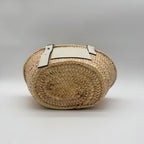Loewe Handbag Basket Bag Small Raffia Leather White — view 6
