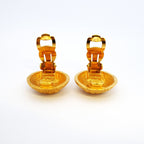 Chanel Earrings Vintage CC Logo Round — view 7