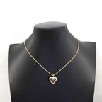 Dior Necklace CD Logo Heart Motif Gold Plated Rhinestone — view 6