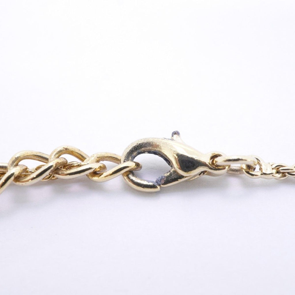 Dior Necklace CD Logo Heart Motif Gold Plated Rhinestone — view 4