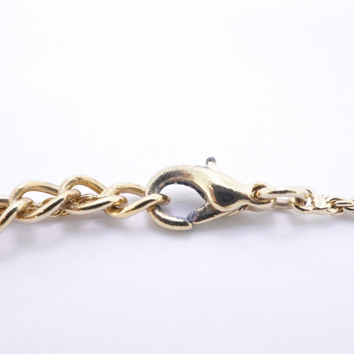 Dior Necklace CD Logo Heart Motif Gold Plated Rhinestone — view 4