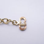 Dior Necklace CD Logo Heart Motif Gold Plated Rhinestone — view 5
