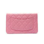 Chanel Shoulder Bag Caviar Leather Quilted Chain Wallet — view 2
