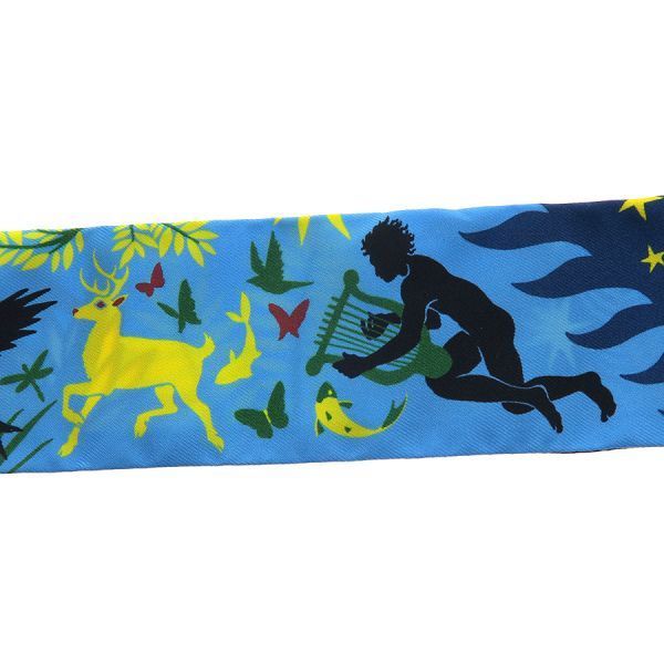 Hermes Twilly Scarf Blue — view 6