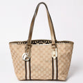 Gucci Tote Bag Gold Brown