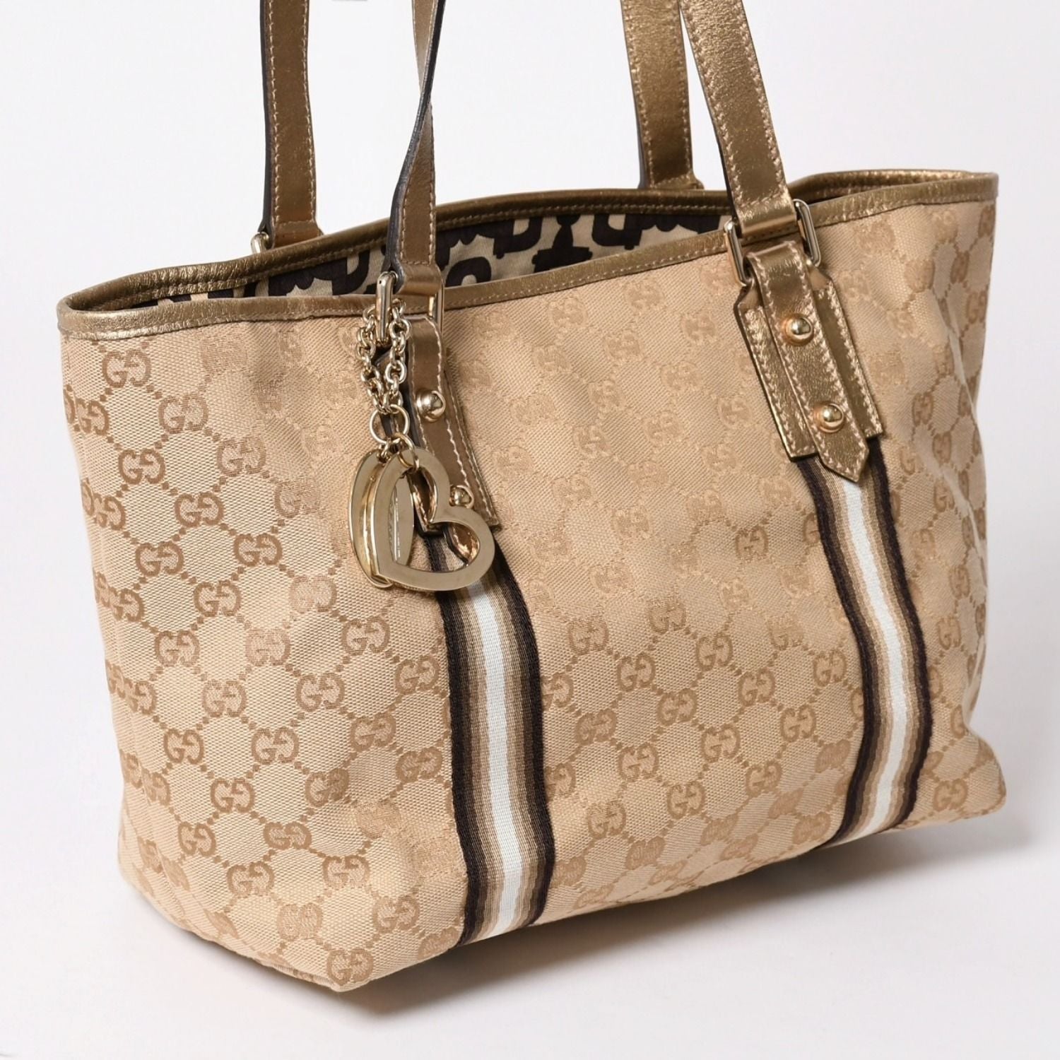 Gucci Tote Bag Gold Brown — view 3