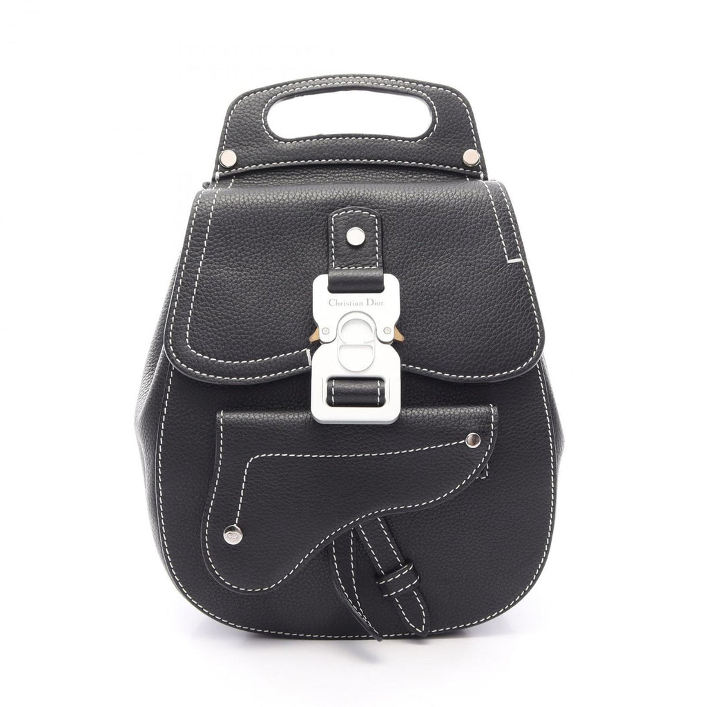 Dior Backpack Gallop Black Leather Saddle Mini