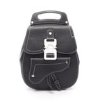 Dior Backpack Gallop Black Leather Saddle Mini