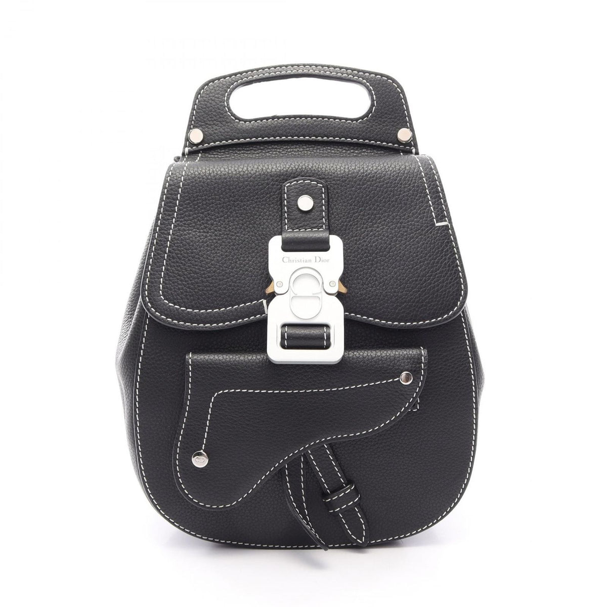 Dior Backpack Gallop Black Leather Saddle Mini