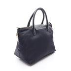 Prada Handbag Tessuto Saffi 2-Way Navy Nylon Saffiano Leather — view 2
