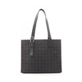 Loewe Tote Buckle Horizontal Anagram Black Canvas Leather