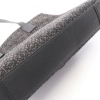 Loewe Tote Buckle Horizontal Anagram Black Canvas Leather — view 7