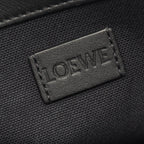 Loewe Tote Buckle Horizontal Anagram Black Canvas Leather — view 4