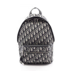 Dior Backpack Rider Blue Jacquard Kids Navy Canvas Leather