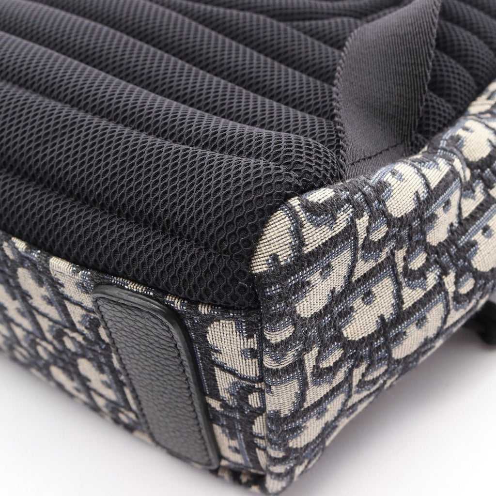 Dior Backpack Rider Blue Jacquard Kids Navy Canvas Leather — view 5