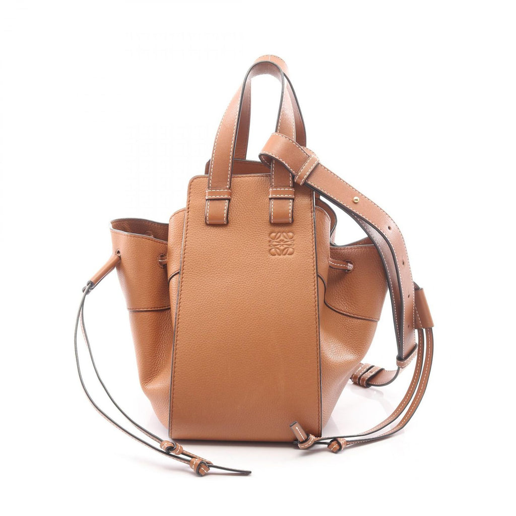 Loewe Handbag Hammock Drawstring Bag Small 2-Way 314.12 Brown Leather