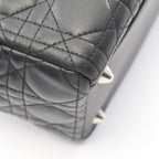 Dior Handbag Lady Dior Large Cannage Black Leather Lady Dior 2-Way Tote — view 7