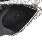 Dior Waist Bag Saddle Oblique Jacquard Navy Canvas Leather — view 3