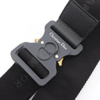 Dior Waist Bag Saddle Oblique Jacquard Navy Canvas Leather — view 7