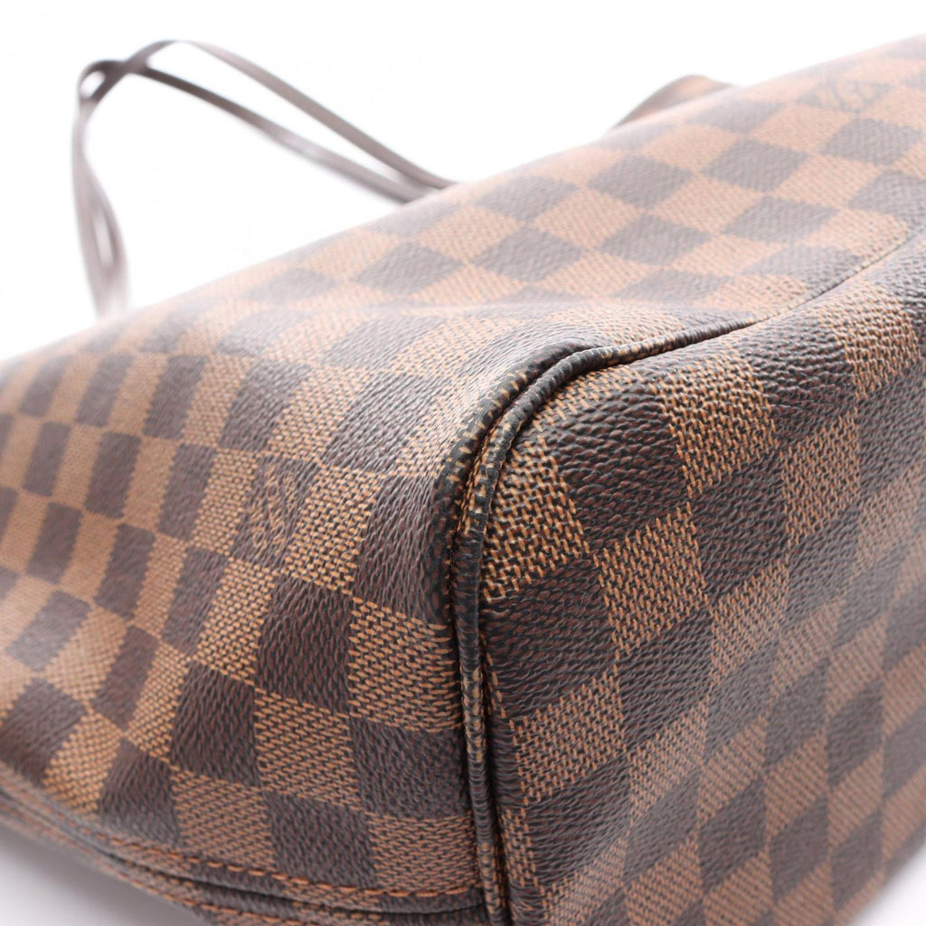 Louis Vuitton Tote Neverfull MM Damier Ebene Canvas Leather — view 9