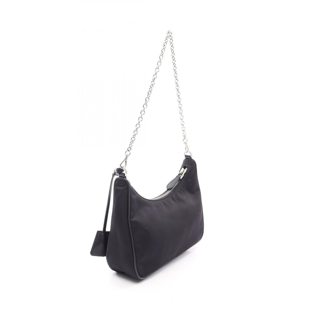 Prada Shoulder Bag Re Edition 2-Way Black Nylon Saffiano Leather — view 2
